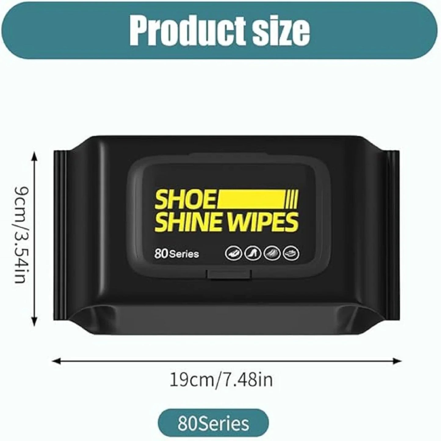 Shoe Wipes & Sneaker Wipes – (80 + 80 Count) Pack of 2 – Quick Wipes for Shoes Cleaning – Shoe Cleaning Wipes for All Shoes – Portable Cleaner for Sneakers, Leather & Sports Footwear White