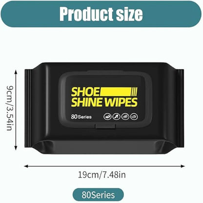 Shoe Wipes & Sneaker Wipes – (80 + 80 Count) Pack of 2 – Quick Wipes for Shoes Cleaning – Shoe Cleaning Wipes for All Shoes – Portable Cleaner for Sneakers, Leather & Sports Footwear White
