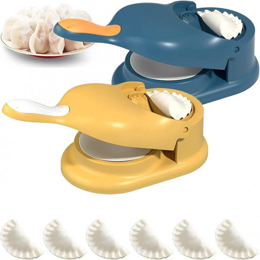 2 In 1 Dumpling Maker,Dumpling Press Skin Maker Machine,Manual Samosa Maker Mould,Multifunctional Dumpling Wrapper Making Tools for Making Dumplings and Ravioli