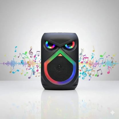 Portable DJ Bluetooth RGB Speaker with Wireless Microphone, Rechargeable, 20 Meter  Mic Range, Voice Changer Deep Bass, Karaoke Speaker with Bluetooth 5.0 | Maximum Power: 500W | Karaoke Machine | Voice-Controlled LED Lights | Includes Phone Holder |