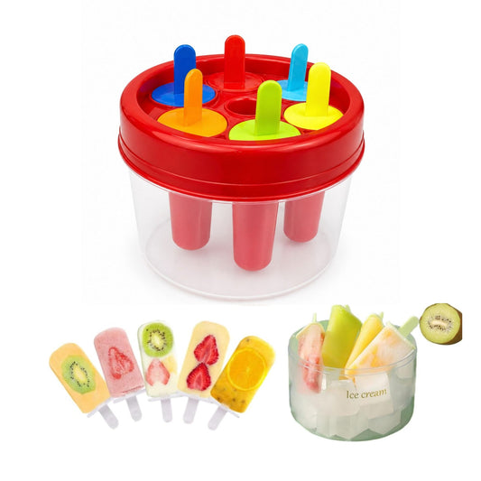 Ice Lolly Molds, 6 Pieces Ice Molds Reusable Pop Molds Set with Lid Sticks and Ice Bucket, DIY Ice Pop Mold, Easy Release BPA Free Ice Cream Mold, Summer 2026