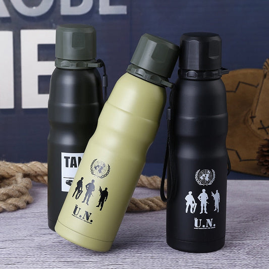 Stainless Steel Vacuum Insulated Water Bottle, 500ml Thermal Flask for Hot & Cold Drinks, Double Wall and Leak proof Lid, BPA-Free