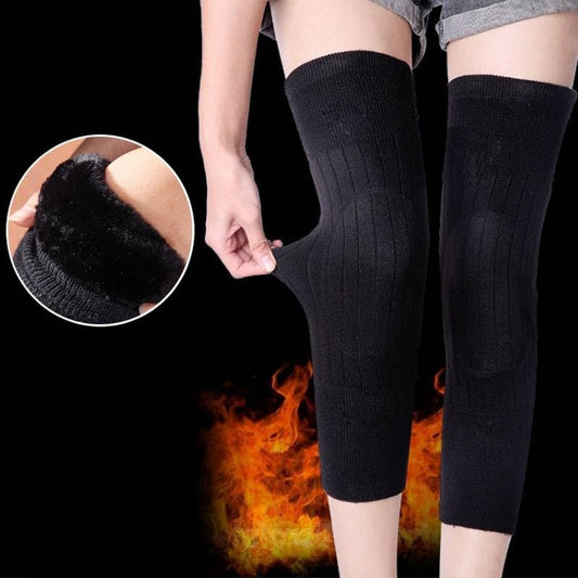 1 Pair Winter Knee Warmers for Men & Women – Soft Fleece Thermal Leg & Knee Protector for Pain Relief and Cold Weather – Winter Wool Knee Pads - Pure Woolen Knee Cap For Old Age/Sports/Painfull Knees/Ortho Patients Knee Support fur (Free Size)