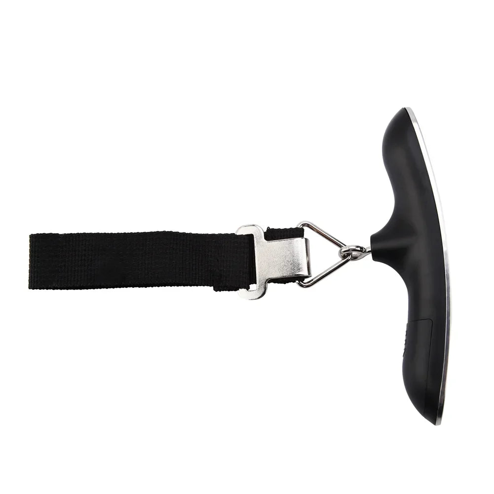 50kg Luggage Scale Portable Digital Weight Scale for Travel Suitcase, Electronic Suitcase Scale Hanging Scales Luggage Weighing Scale Lightweigh for Travel 50Kg Capacity, Black
