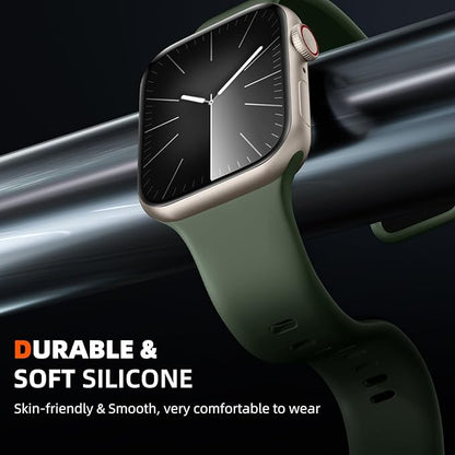 Maledan 6 Pack Bands Compatible for Apple Watch Band 38mm 40mm 41mm 42mm 44mm 45mm 46mm 49mm Women Men, Soft Silicone Sport Band Strap for iWatch Apple Watch Series 11 10 9 8 7 6 5 4 3 2 1 SE Ultra