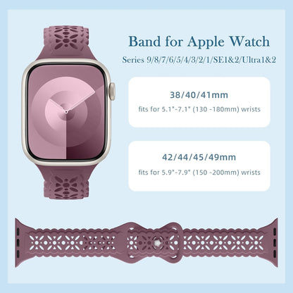 Maledan Bands 3 Pack Compatible with Apple Watch Series 10 9 8 7 6 5 4 3 SE Band for Women, Elegant Silicone Replacement Sport Band for Apple Watch iWatch 42mm 46mm 40mm 41mm 38mm 44mm 45mm Accessories