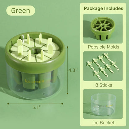 Ice Lolly Molds, 6 Pieces Ice Molds Reusable Pop Molds Set with Lid Sticks and Ice Bucket, DIY Ice Pop Mold, Easy Release BPA Free Ice Cream Mold, Summer 2026