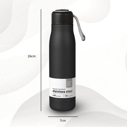 Water Bottle 550ml, Stainless Steel Vacuum Insulated Water Bottle, Thermal Flask for Hot & Cold Drinks, Double Wall and Leak proof Lid, BPA-Free