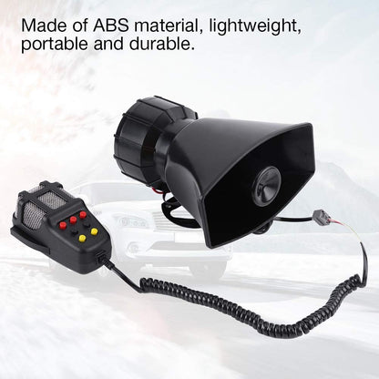 Siren 12 V, 7 Tone Sound Horn, Car Siren Speaker, Car Horn, Emergency Amplifier Alarm Trumpet, Speaker System, Horn 12 V,