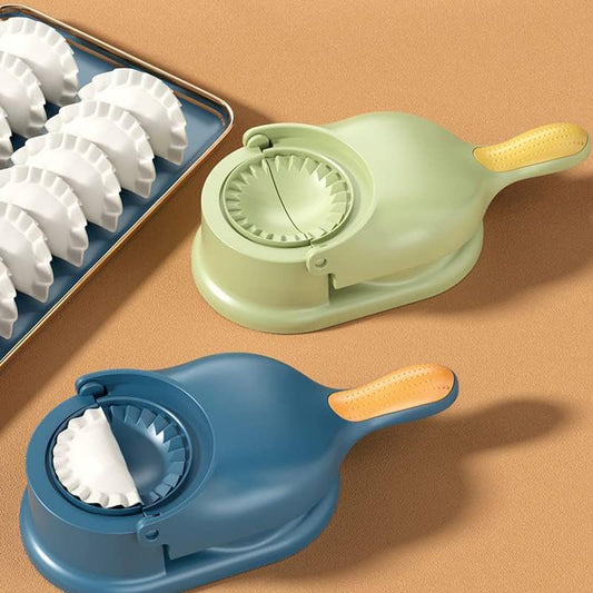 2 In 1 Dumpling Maker,Dumpling Press Skin Maker Machine,Manual Samosa Maker Mould,Multifunctional Dumpling Wrapper Making Tools for Making Dumplings and Ravioli