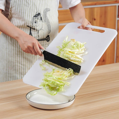 Cutting Board Plastic with Easy-Grip Handles – BPA-Free, Food Safe PP, Dishwasher Safe, Thick & Durable Chopping Board for Kitchen Prep, White
