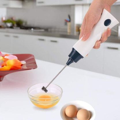Rechargeable Coffee Beater Handheld Electric Coffee Mixer Frother Automatic Milk Beverage Foamer Cream Whisk Cooking Stirrer Egg Beater With Cover Stainless  with Charging Cable