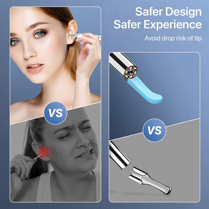 Ear wax cleaner tool kit with 1080P camera WIFI & LED Light Rechargeable portable Baby Children adults gift gadget for IOS & Android (multicolour)
