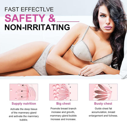 Bust Enhancement Cream, Natural Bust Enlargement Cream Fast Growth, Firming and Lifting Cream, Nourishing to Push Up Bust with Perfect Body Curve