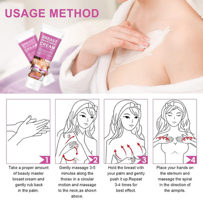 Bust Enhancement Cream, Natural Bust Enlargement Cream Fast Growth, Firming and Lifting Cream, Nourishing to Push Up Bust with Perfect Body Curve