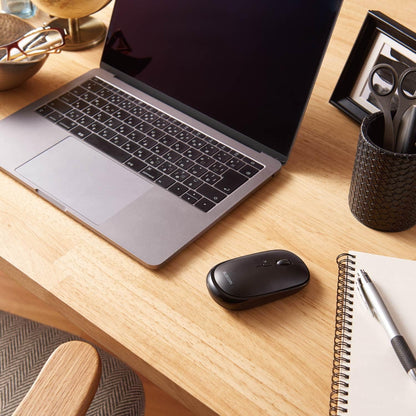 Like A New Elecom M-TM10BBBK/EC Bluetooth Slint Wireless Mouse, Thin, Silent, 4 Buttons, Presentation Mode Function, Compatible with Windows, Mac, Android, IOS iPadOS, FireOS (Black)