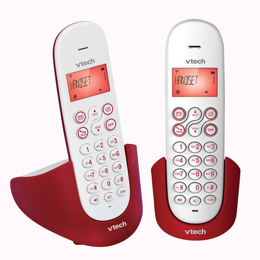 VTech ES2210A-2 Digital Wireless Telephone Backlit LCD with Calling Number Display Colour Matching Design 2-handset Cordless Phone