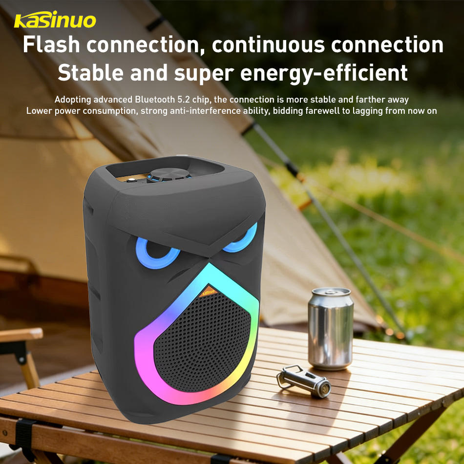 Portable DJ Bluetooth RGB Speaker with Wireless Microphone, Rechargeable, 20 Meter  Mic Range, Voice Changer Deep Bass, Karaoke Speaker with Bluetooth 5.0 | Maximum Power: 500W | Karaoke Machine | Voice-Controlled LED Lights | Includes Phone Holder |
