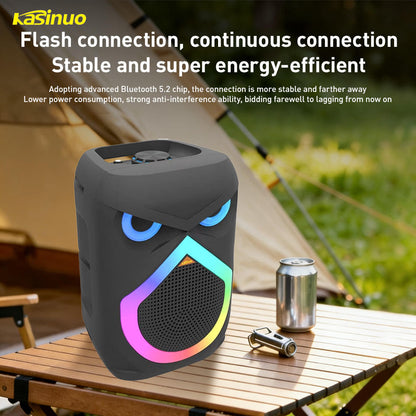 Portable DJ Bluetooth RGB Speaker with Wireless Microphone, Rechargeable, 20 Meter  Mic Range, Voice Changer Deep Bass, Karaoke Speaker with Bluetooth 5.0 | Maximum Power: 500W | Karaoke Machine | Voice-Controlled LED Lights | Includes Phone Holder |