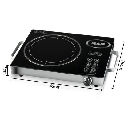 RAF 3500W Single Infrared Cooker Hot Plate for Cooking, with Adjustable Temperature & Stay Cool Handles, Suitable for Office/Home/Camp Use, Compatible for All Cookwares