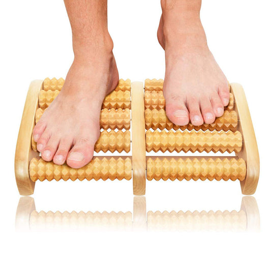 Foot Massager - Dual Foot Massager for Plantar Fasciitis and Stress Relief - Relaxation Gifts for Women and Men, Relieve Aching Heels, Wound Arch, Neuropathy 7 Roller