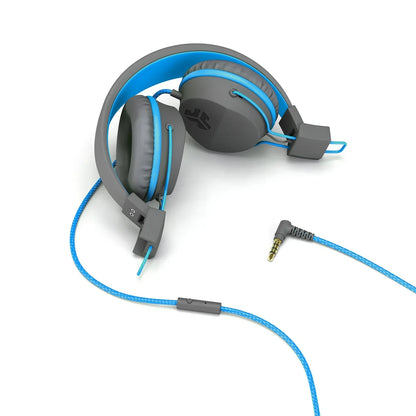 JLab JBuddies Studio On-Ear Kids Wired Headphones, Toddler Headphones, Kid Safe, Studio Volume Safe, Volume Limiter, Folding, Adjustable, Noise Isolation, with Mic