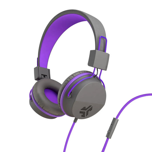 JLab JBuddies Studio On-Ear Kids Wired Headphones, Toddler Headphones, Kid Safe, Studio Volume Safe, Volume Limiter, Folding, Adjustable, Noise Isolation, with Mic