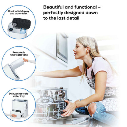 Beurer air purifier and humidifier 2-in-1 LR 330 With a unique touch for your indoor climate with three-layer filter system & air humidification up to 35 m²