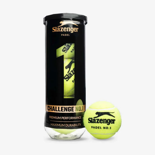 Slazenger No.1 padel ball premium performance, maximum durability Approved by the International Padel Federation (FIP) (1 TIN, 3 Balls)