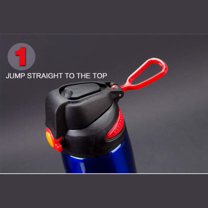 Double Wall Vacuum Insulated Stainless Steel Sports Flask BPA Free Thermos Travel Water Bottle Sipper,Hot and Cold Leak-Proof Portable Travel Tea Coffee Vacuum Thermos Cup-Blue
