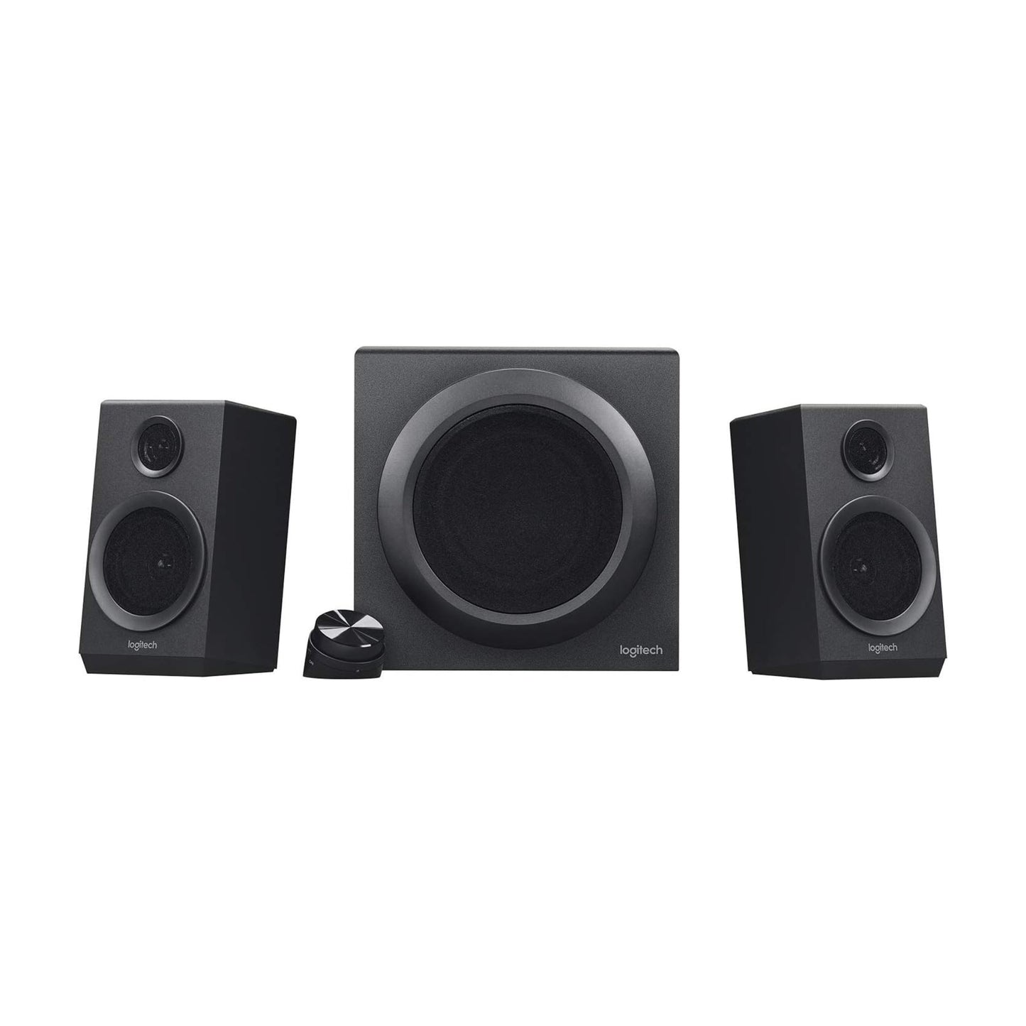 Logitech Z333 2.1 Speakers – Easy-access Volume Control, Headphone Jack – PC, Mobile Device, TV, DVD/Blueray Player, and Game Console Compatible, Black