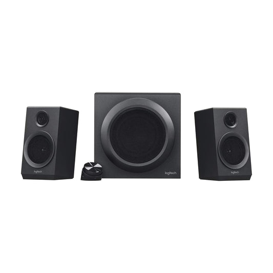 Logitech Z333 2.1 Speakers – Easy-access Volume Control, Headphone Jack – PC, Mobile Device, TV, DVD/Blueray Player, and Game Console Compatible, Black