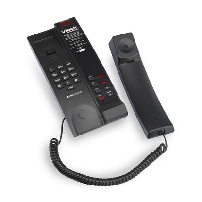 Vtech A2321 2-Line Contemporary Analog Corded TrimStyle Phone Matte Black