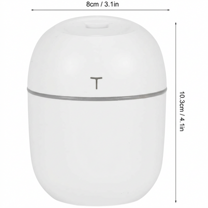 Humidifier, 220ml, White Desktop Humidifier, Mini Aroma Diffuser, USB Powered Air Vaporizer, Essential Oil Diffuser, Cool Mist, Aroma Humidifier for Home, Office, Dorm, Au