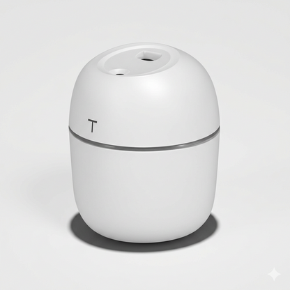 Humidifier, 220ml, White Desktop Humidifier, Mini Aroma Diffuser, USB Powered Air Vaporizer, Essential Oil Diffuser, Cool Mist, Aroma Humidifier for Home, Office, Dorm, Au
