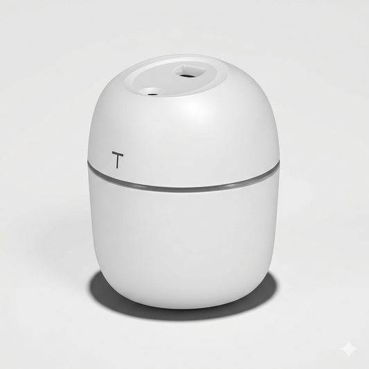 Humidifier, 220ml, White Desktop Humidifier, Mini Aroma Diffuser, USB Powered Air Vaporizer, Essential Oil Diffuser, Cool Mist, Aroma Humidifier for Home, Office, Dorm, Au