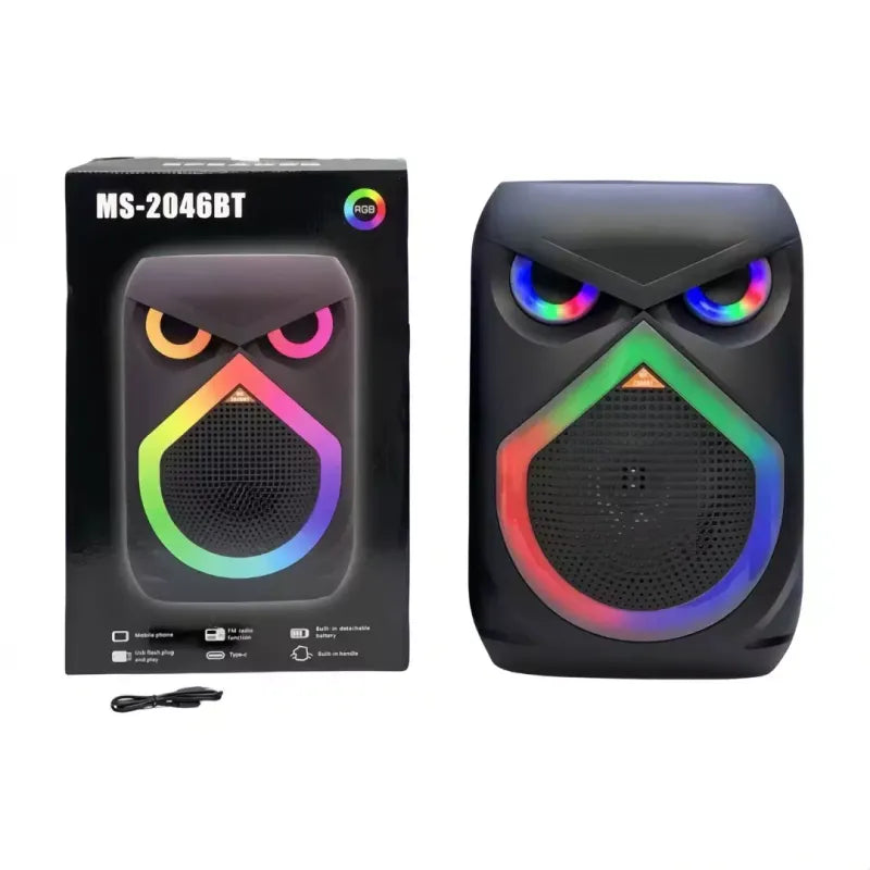 Portable DJ Bluetooth RGB Speaker with Wireless Microphone, Rechargeable, 20 Meter  Mic Range, Voice Changer Deep Bass, Karaoke Speaker with Bluetooth 5.0 | Maximum Power: 500W | Karaoke Machine | Voice-Controlled LED Lights | Includes Phone Holder |