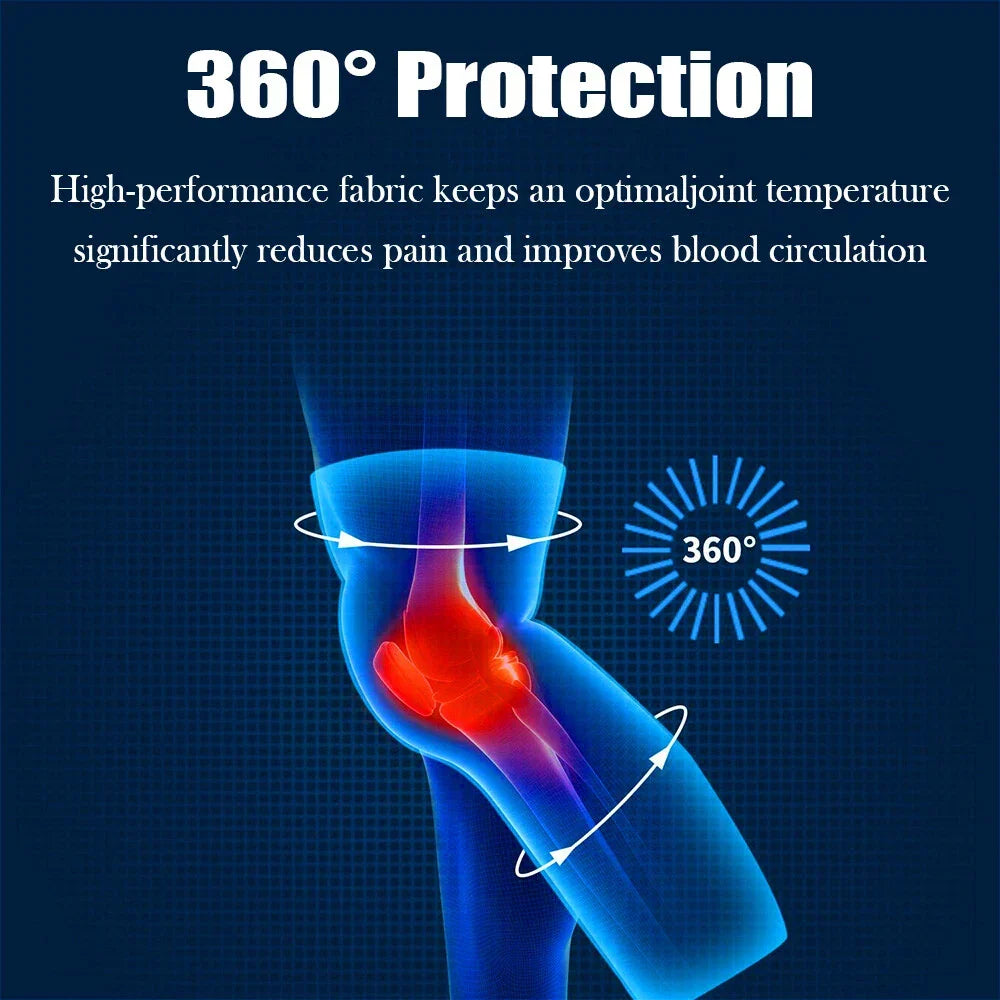 1 Pair Knee Support Brace – Adjustable Knee Pain Relief Belt, Pressurized Fitness Running & Cycling Band, Elastic Nylon Knee Pad Sleeve for Joint Pain Relief, Sports & Injury Recovery
