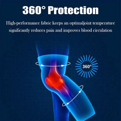 1 Pair Knee Support Brace – Adjustable Knee Pain Relief Belt, Pressurized Fitness Running & Cycling Band, Elastic Nylon Knee Pad Sleeve for Joint Pain Relief, Sports & Injury Recovery